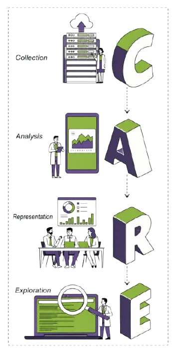 Eclairfield Collection, Analysis, Representation, Exploration diagram